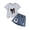 A320-Grey, variant on Kid Girls Clothes Outfits 2 Piece Cute Sweet Bowknot Print T-Shirt + Bowknot Print Denim Skirt Summer Clothing Set(Green,4 Y)