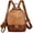 Brown, variant on Genuine Leather Backpack Purses for Women Handmade Rucksack Vintage Knapsack