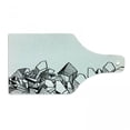 thumbnail image 1 of Abstract Cutting Board, Drawing of Hatched Crystals Gem Like Pattern Monochromatic Illustration, Decorative Tempered Glass Cutting and Serving Board, in 3 Sizes, by Ambesonne, 1 of 2