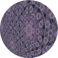 thumbnail image 1 of Ahgly Company Tapis Rond Lavable en Machine Intérieur Transitionnel Prune Violet, 3 Pieds Rond, 1 of 7