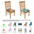 thumbnail image 5 of Floral Pattern Seat Covers for Dining Room Chairs Set Of 6,Stretch Printed Washable Chair Seat Cover with Elastic Ties and Button,Removable Waterproof Couch Cushion Covers, 5 of 6