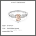 thumbnail image 4 of Gem Stone King 10K White Gold 0.72 Ct Oval Peach Morganite and Diamond Engagement Ring, 4 of 4