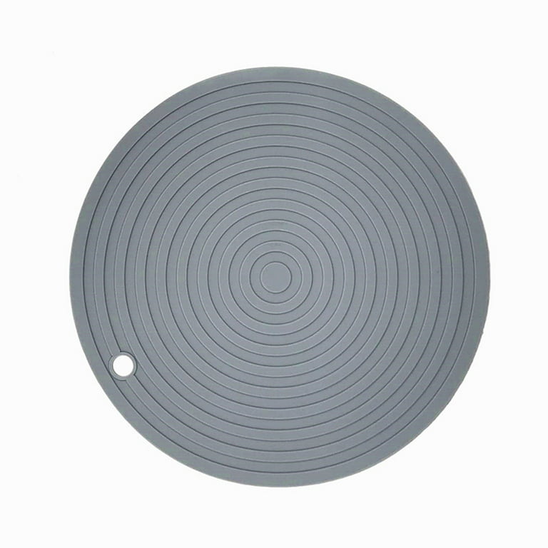 NUOLUX Large Size Table Desk Placemats Round Silicone Coaster Bowl Pad Dish  Plate Mat Kitchen Non-Slip Heat Resistant Insulation Table Mat 