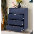 thumbnail image 4 of Eclife 4 Drawer Dresser, Blue MDF Wood Chest of Drawers with Metal Handles, Storage Cabinet for Bedroom, Closet and Living Room, 4 of 9