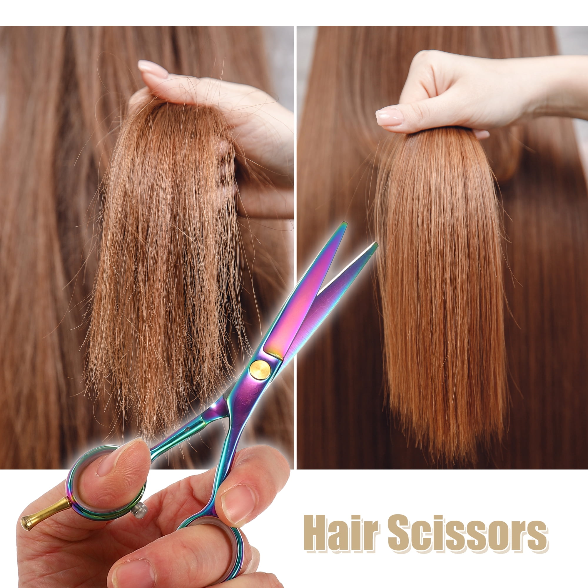 Unique Bargains Hair Scissors Hair Cutting Scissors Stainless Steel Razor 5.9"