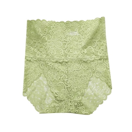 

Aayomet Panties For Women Flower Embroidery Lace Transparent Women Underwear Thong Hollow Out Traceless Panties See Strough Seamless Briefs Green L
