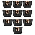 thumbnail image 1 of 10 bolsas de papel negro para regalo, recuerdo, ropa, maquillaje, boutique, con asa dorada, n.° 3, 1 of 14
