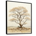 thumbnail image 2 of Designart "Beige Minimalism Baobab Tree I" Tree Baobab Floater Framed Wall Art Living Room, 2 of 5