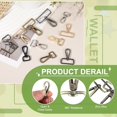 thumbnail image 3 of Uxcell Swivel Snap Hooks, Metal D Ring KeyChain Lanyard Clip Hook for DIY Crafts and Purse Making Bronze Patina 1 1/2 Inch, 3 of 7