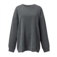 thumbnail image 5 of Oversized Sweatshirts for Women Merry Christmas Letter Printed On Back Xmas Casual Crewneck Pullover Sweater Tops (2XL, Dark Gray), 5 of 5
