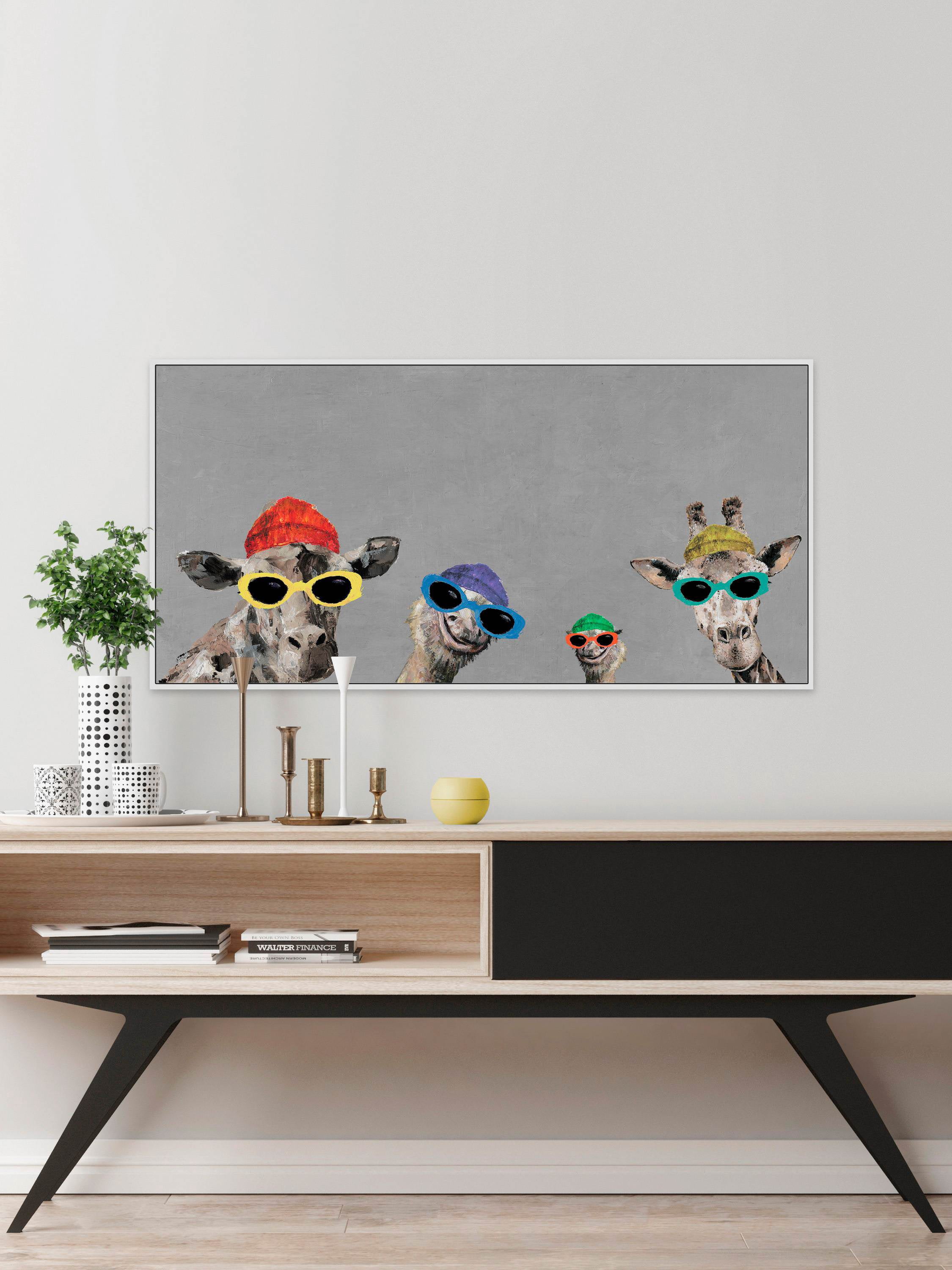 The Artists III Floater Framed Painting Print on Canvas