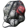 thumbnail image 1 of Large Capacity Sports Ball Bag Sling Shoulder Strap Soccer Basketball Mesh Net Bag Drawstring Storage Bag (Black), 1 of 7