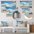 thumbnail image 4 of Designart "Sunkissed Beach by the Coastal Ocean III" Landscapes Metal Wall Art Prints, 4 of 5
