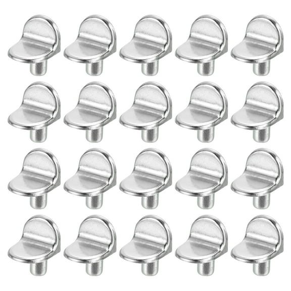 20Pack 1/5'' Shelf Pegs, 0.68''x0.47''x0.54'' Metal Cupboard Shelf Support Pegs