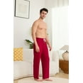 thumbnail image 5 of Vulcanodon Mens Pajama Pants, Soft Lounge Pant with Pockets Lightweight Sleep Pj Bottoms,(Red,S), 5 of 5