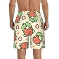 thumbnail image 3 of Disketp Men'S Swim Trunks Hawaiian Breathable Surf Beach Swimsuits Mesh Lining Beach Shorts With Pockets-Frog Hold Strawberry, 3 of 9