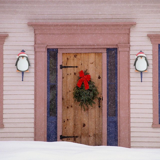 Decoración de cubierta de la lámpara del porche de Navidad Pantalla linda Cubierta de la lámpara del porche de lámpara de de Navidad para la Pingüino Colco Cubiertas de luz para porche