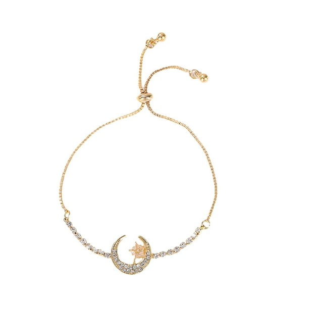 Coopserbil Gold Plated Lucky Colorful Star Moon Bracelet Full Diamond Petal Bracelet Star Moon Rhinestone Bracelet Zirconia Adjustment Bracelets For Women Woman Fashion Jewelry Anime Digital Coopserbil Gold Plated Lucky Colorful Star Moon Bracelet Full Diamond Petal Bracelet Star Moon Rhinestone Bracelet Zirconia Adjustment Bracelets For Women Woman Fashion Jewelry Anime Digital