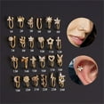 thumbnail image 6 of Naierhg Nose Piercing Clip Eye-catching U Shape Copper Cubic Zirconia Multi-style Shiny Ear Cuffs Nose Stud for Daily Wear, 6 of 8