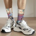 thumbnail image 6 of Masiiu Bluey Pattern Adult Crew Socks, Breathable Color-Block Mid-Calf Socks, Comfortable for Daily Wear and Sports, 6 of 6