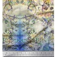 thumbnail image 2 of Soimoi Rayon Fabric Floral & Panel Print Fabric by Yard 56 Inch Wide, 2 of 3