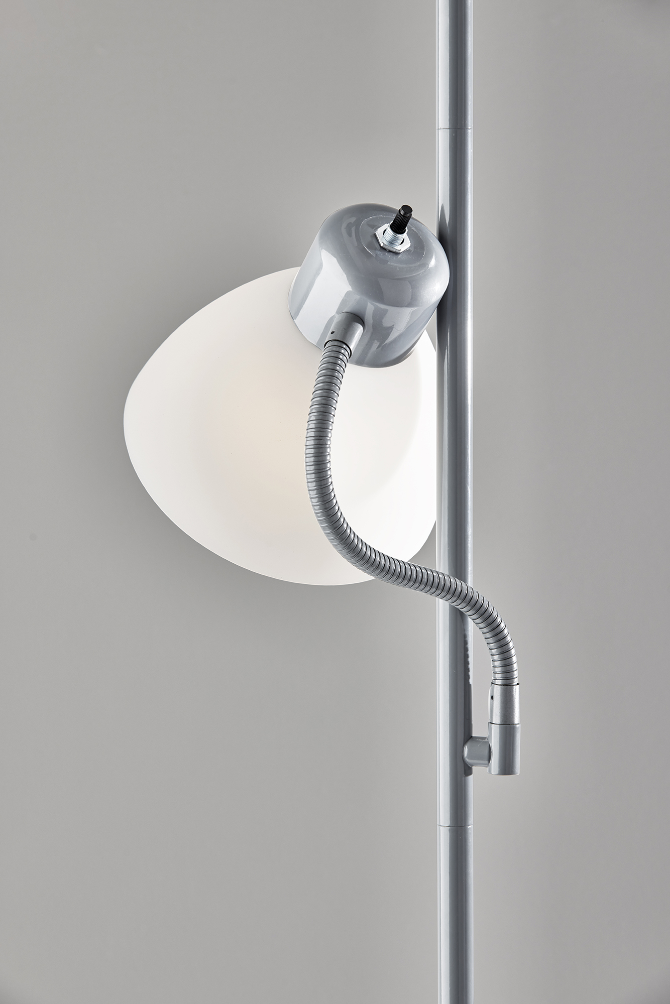 Mainstays 72'' Combo Floor Lamp & Reading Lamp, Silver, Plastic, Modern, For Home and Office Use - image 5 of 7