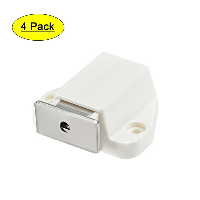 Unique Bargains Loquets Magnétiques Tactiles pour Porte d'Armoire Blanc 4 Pcs