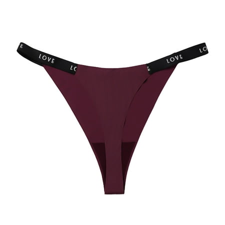 Aayomet Panties For Women Briefs Womens Thong Underwear Lace Hollowed Out T Back Low Waist Ice Silk Thong See Through Panties E XL