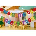 thumbnail image 2 of Welcome To Kindergarten Banner First Day of kindergarten Banner Decorations Colorful Back to Preschool Party Decorations Welcome Back to Kindergarten Classroom Bulletin Board Teacher Office, 2 of 4