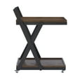 thumbnail image 5 of Powell Radnor 2-Tier Rolling Bar Cart, Warm Nut Brown/Gunmetal, 5 of 9