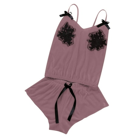 

Pajamas for Women Christmas Pajamas Women V-Neck Velvet Sexy Stain Pajamas Bowknot Shorts Set Matching Family Christmas Pajamas Womens Sleepwear New Arrival Pink M