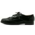 thumbnail image 2 of Ollio Women's Flat Shoes Wingtip Lace Up Faux Leather Oxford M2921, 2 of 6