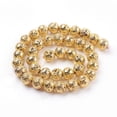 thumbnail image 2 of 1Strand Electroplated Natural Lava Rock Bead Strands Round Bumpy Golden Plated 12mm Hole: 1.5mm 30pcs/strand 15.35 inch(39cm), 2 of 2