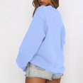 thumbnail image 4 of Resicozy Crewneck Sweatshirt for Women Fall Oversized Sweatshirt Vintage Solid Color Pullover Loose Fit Cute Y2K Hoodies Light Blue M, 4 of 5