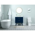 thumbnail image 6 of Elegant Decor Boise 30" Solid Wood and MDF Bathroom Vanity in Blue, 6 of 8