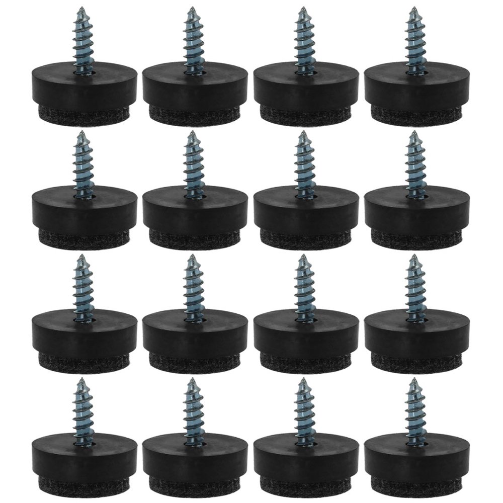 Felt Pad Nails Glide Slider for Chair Table Leg Feet Black 25mm 1" Dia 16pcs