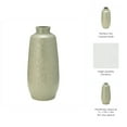 thumbnail image 5 of Modern Carved Vase for Living Room Decor - Ceramic Flower Vase for Bedroom, Home, and Office Styling - Decorative House Accent for Entryway and Console Table Decor - 15", Green, 5 of 11