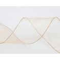 thumbnail image 3 of Joycrosso 4 Inch Gold Wired Organza Ribbon - 20 Yards Sheer Decorative Ribbon for Gift Wrapping, Wedding Decor, Christmas Tree, Crafts & DIY Projects, 3 of 6