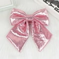 thumbnail image 6 of Btomtd 9.84"x9.84" Sequined Glitter Bow for Christmas Tree Accessories and Wreath Decoration Door Window Hangings Party Ornaments and Festive Bows Displays, Pink, 6 of 6