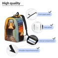 thumbnail image 3 of Xecao Colorful Painted Duck Canvas College Laptop Backpack, a durable rucksack designed for both men and women, ideal for travel, school, and daily use-Medium, 3 of 5