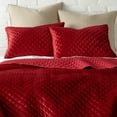 thumbnail image 2 of Levtex Home - Red Velvet Quilt Set - Full/Queen Quilt + Two Standard Pillow Shams - Luxurious Quilted Poly Velvet - Quilt Size (88x92in.) and Pillow Sham Size (26x20in.), 2 of 4