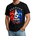 thumbnail image 3 of Mens 250th Anniversary Patriotic Tee Shirt America 250 Years Casual Short Sleeve Tee Tops, 3 of 3