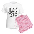 thumbnail image 6 of CafePress - Love Volleyball Pajamas - Women's Short Sleeve Print T-Shirt and Pants Light Cotton Pajama Set, 6 of 7