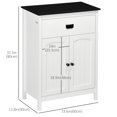 thumbnail image 3 of kleankin Bathroom Floor Cabinet with Drawer Freestanding Storage Organizer, 3 of 10