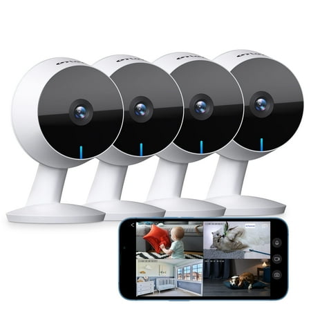 LaView 4MP 2K Cameras for Home Security Indoor,Home Security Camera for Baby/Elder/Pet/Nanny,Baby Cam Starlight Sensor Color Night Vision,US Cloud Service,Works with Alexa