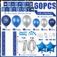thumbnail image 3 of Blue and Silver 70th Birthday Decoration for Men Women, Navy Blue Silver 70th Balloon Birthday Party Decorations, 70th Happy Birthday Banner, Number 70 Balloons for 70th Birthday Party Decorations, 3 of 7