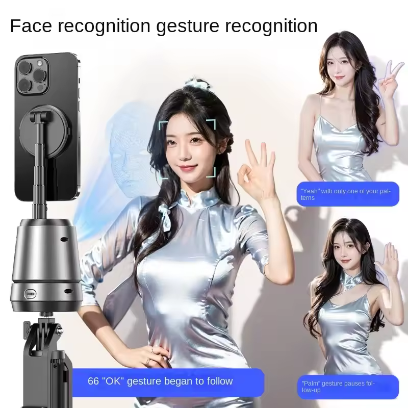 thumbnail image 6 of Auto Face Tracking Tripod Magnetic Fast Charger,AI Smarts 360° Rotating Cell Phone Photo Video Tracking Gimbal,No App,Gesture Control,Rechargeable Smart Shooting Stand for Live Video Recording Tiktok, 6 of 12