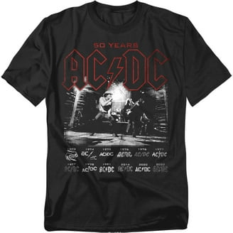 ACDC Vintage Lightning Bolt Logo Men's Black T-shirt-XXL - Walmart.com