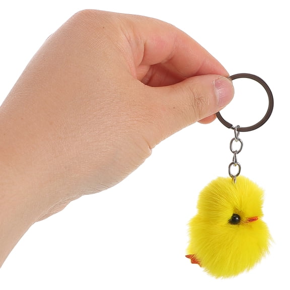 Homoyoyo 8Pcs Yellow Plush Chicken Keychain Soft Cute Chick Bag Charm Adorable Animal Accessories for Decor