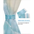 thumbnail image 4 of Blue Beige Blackout Curtains, French Door Curtains for Door Window, Summer Beach Privacy Drapery for Patio/Sidelight Doors, 1 Panel with Tieback, 54 x 72 Inches, 4 of 6